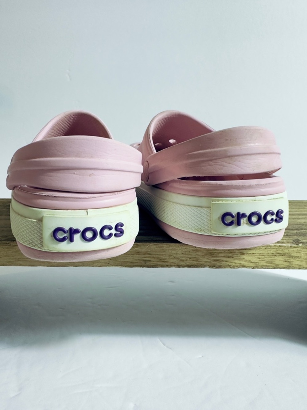 Crocs Kids Pink Slip-On Clog Shoes with Heel Strap size 10 - Picture 6 of 7